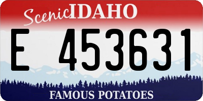ID license plate E453631