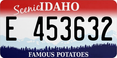 ID license plate E453632