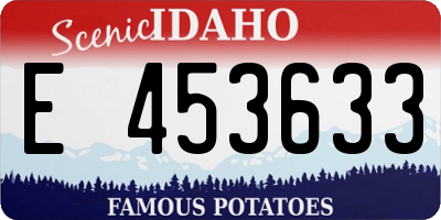 ID license plate E453633