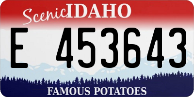 ID license plate E453643