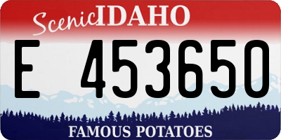 ID license plate E453650