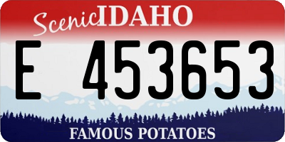 ID license plate E453653