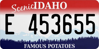 ID license plate E453655
