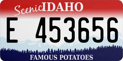 ID license plate E453656