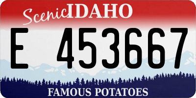 ID license plate E453667