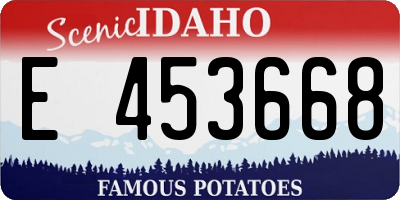 ID license plate E453668
