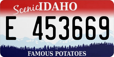ID license plate E453669