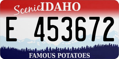 ID license plate E453672