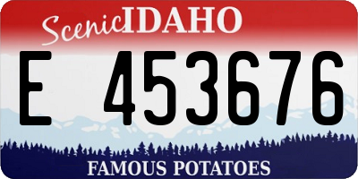 ID license plate E453676