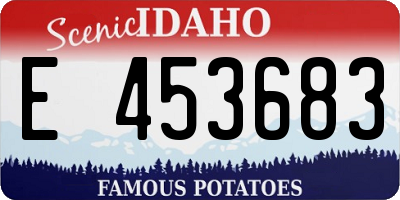 ID license plate E453683