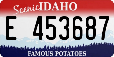 ID license plate E453687
