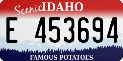 ID license plate E453694