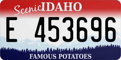 ID license plate E453696