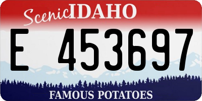 ID license plate E453697