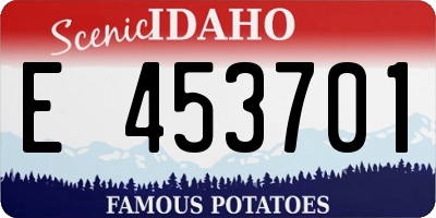 ID license plate E453701