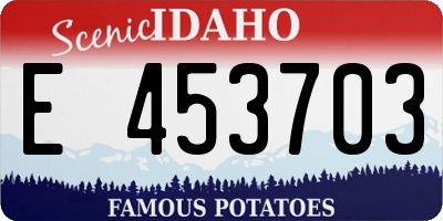 ID license plate E453703