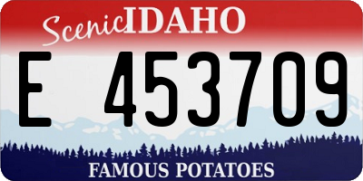 ID license plate E453709