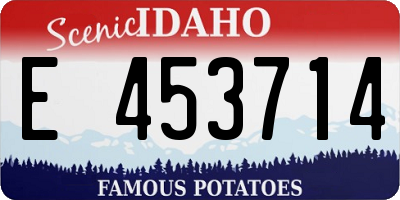 ID license plate E453714