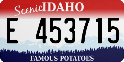 ID license plate E453715