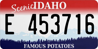 ID license plate E453716