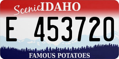 ID license plate E453720