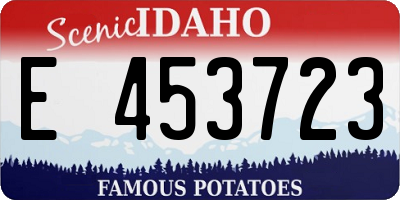 ID license plate E453723