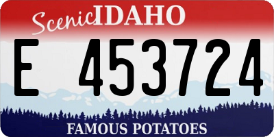 ID license plate E453724