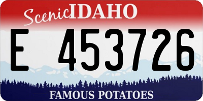 ID license plate E453726