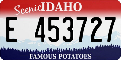 ID license plate E453727