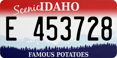 ID license plate E453728