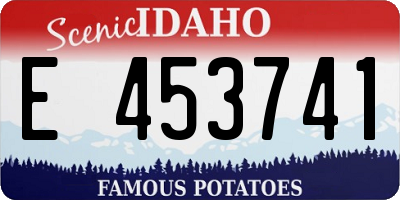 ID license plate E453741