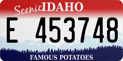 ID license plate E453748