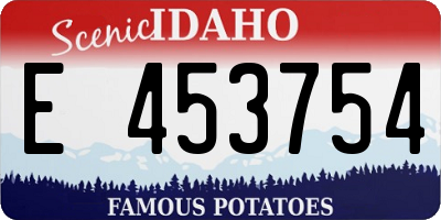 ID license plate E453754