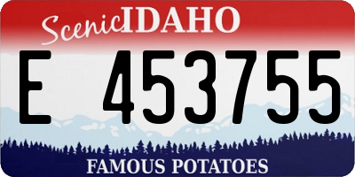 ID license plate E453755