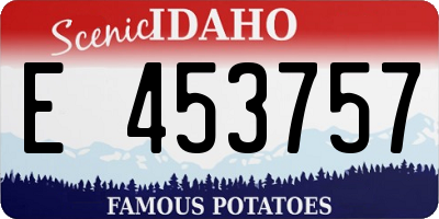 ID license plate E453757