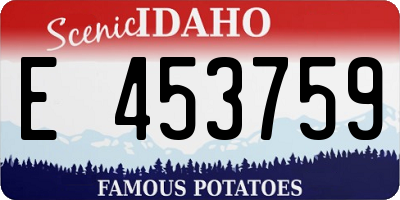 ID license plate E453759