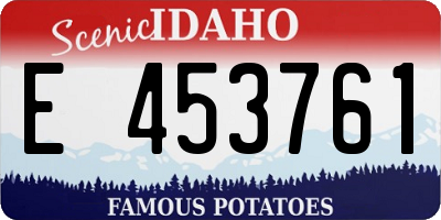 ID license plate E453761