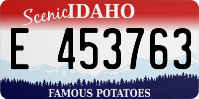 ID license plate E453763