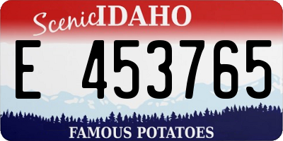 ID license plate E453765