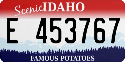 ID license plate E453767