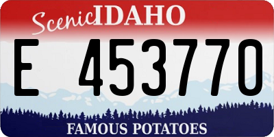 ID license plate E453770