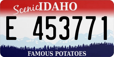 ID license plate E453771