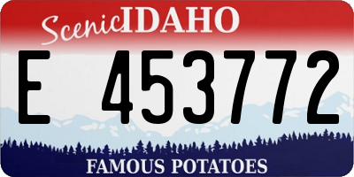 ID license plate E453772