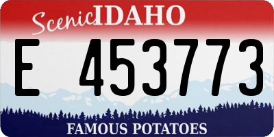 ID license plate E453773