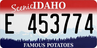 ID license plate E453774