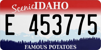 ID license plate E453775
