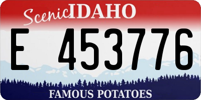 ID license plate E453776