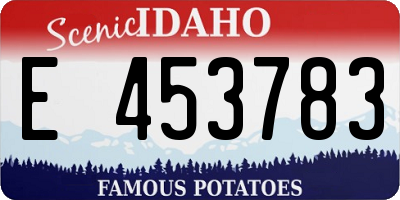 ID license plate E453783