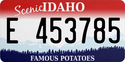 ID license plate E453785