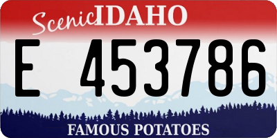 ID license plate E453786